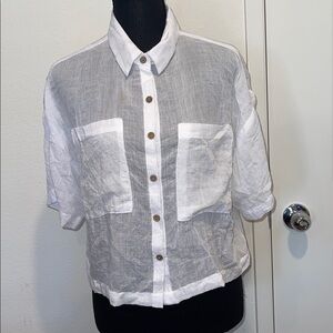 Love Notes Classic White Blouse